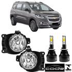 Par farol milha chevrolet spin 2013 ate 2016 com super led - BIBAS