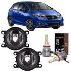 Par farol milha honda new fit 2014 a 2022 e super led