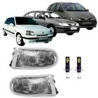 Par farol milha renault clio senic megane 1996 a 1999 e super branca led - BIBAS