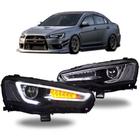 Par Farol Mitsubishi Lancer X Evolution 2008 A 2019 Drl Xenon Cromado