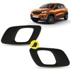 Par Gatilho Maçaneta Interna da Porta Dianteira Traseira Preto Haste Reta Renault Kwid 2016 2017 2018 2019 2020 2021 - CLICKAR