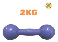 Par Halter Super Premium Bola Emborrachado 2Kg P/Musculação