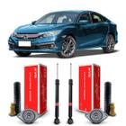 Par Kit Amortecedor Kayaba Coxim Batente Coifa Traseiro Suspensão Traseira Honda Civic 2017 2018 2019 2020 2021