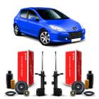 Par Kit Amortecedor Kayaba Coxim Rolamento Guarda Pó Suspensão Dianteira Peugeot 307 2006 2007 2008 2009 2010 2011 2012