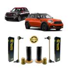 Par Kit Batente Guarda Pó Bieleta Reforçada Dianteira Mini Cooper Countryman F60 2017 2018 2019 2020 - Solopes