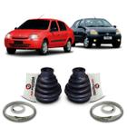 Par Kit Coifa Borracha Graxa Homocinética Lado Roda Renault Clio Sedan 1.0 2002 2003 2004 2005 2006 2007 2008 2009 2010