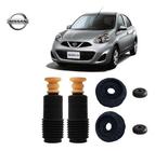 Par Kit Coxim Rolamento Batente Coifa Dianteiro Nissan March 2012 2013 2014