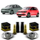 Par Kit Coxim Suporte Batedor Batente Reparo Coifa Guarda Pó Amortecedor Traseiro Volkswagen Polo 2012 2013 2014 2015