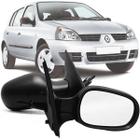 Par Kit Retrovisor Lateral Renault Clio Hatch Sedan de 2000 2002 2004 2006 2008 2010 2012 com Controle Interno de Regulagem Manual