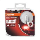 Par Lampada h7 12v Nightbreaker Silver 100% + Luz Osram