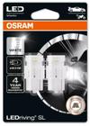 Par Lâmpada Led Osram W21w Ledriving 12v 6000k Super Branca