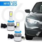 Par Lâmpadas Automotiva H11 Super Led C6 Cooler 6000k 7200 Lumens Full Branca