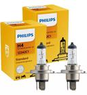 Par Lâmpadas Farol Baixo E Alto H4 Philips Halogena 12v