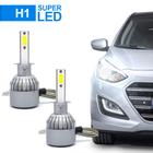 Par Lâmpadas H1 Farol Alto Fiat Linea 2009 2010 2011 2012 2013 2014 2015 2016 Super Led C6 6000k 7200 Lumens Branco Frio Efeito Xenon