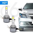 Par Lâmpadas H27 Farol Milha Chevrolet Prisma 2013 2014 2015 2016 Super Led C6 6000k 7200 Lumens Cooler Top Barato