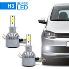 Par Lâmpadas H3 Farol Milha Chevrolet Zafira 2007 2008 2009 2010 2011 Super Led C6 6000k 7200 Lumens Branco Frio Efeito Xenon