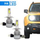 Par Lâmpadas H4 Farol Milha Spacecross 2016 2017 2018 2019 2020 Super Led C6 6000k 7200 Lumens Branco Frio Efeito Xenon