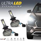 Par Lâmpadas H7 Farol Baixo Fiat Linea Ultra Led Titanium 10000 Lumens Forte Branco Efeito Xenon 2009 2010 2011 2012