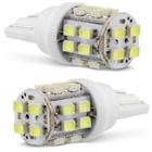 Par Lâmpadas LED T10 W5W Pingo 20 LEDs 4,5W 24V Luz Branca Aplicação Farol Meia Luz Caminhão