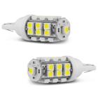 Par Lâmpadas LED T10 W5W Pingo 25 LEDs 4W 12V Luz Branca Aplicação Farol Meia Luz