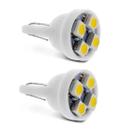 Par Lâmpadas Pingo Led T10 4 Leds Cabeça Reta 12v 6000k