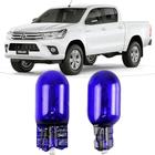 Par Lâmpadas Pingo Super Branca Esmagada T10 Hilux Faroleta Teto Placa Lanterna