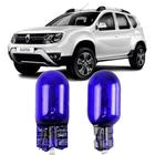 Par Lâmpadas Pingo Super Branca Esmagada T10 Renault Duster Faroleta Teto Placa Lanterna