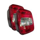 Par Lanterna Ford Vw Euro 5 Led Cristal Br 12V