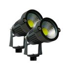 Par Luminária Espeto COB Led 5W de Jardim Branco Quente, frio e Verde