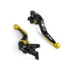 Par Manete Embreagem Freio Extensível Preto/Dourado Xj6