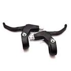 Par Manete V-brake Nylon Maçaneta Freio Bike Bicicleta Preto