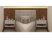 PAR MESA CABECEIRA MDF 40cm COM GAVETA