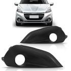 Par moldura milha peugeot 208 2017 a 2018 c/ furo friso preto - RETOV