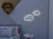 Par Nuvens P e M MDF LED Quarto Infantil