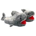 Par Pantufa Tubarão Baby Shark Cinza Tamanho Único 36 ao 41