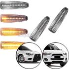 Par Pisca Seta Sequencial Led Paralama Lancer Asx Outlander Sedan Suv Sinal Repetidor Lateral lado direito e esquerdo com lente completo - mitsubishi acessorios novo original