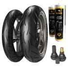 Par Pneu Cbx 250 Twister Fazer 250 140/60r17 + 100/80r17 Tl M5 Metzeler + Selantes + Bicos