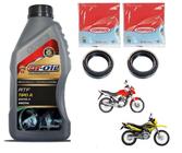 Par Retentor Garfo Bengala Corteco + 01 Óleo 500ml Atf Hidráulico Cg Titan Fan Mix Flex Cargo 150 Cbx 200 Strada Xlr 125 Nxr 125 150 160 Bros