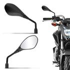 Par Retrovisor Moto Modelo BMW GS 650 F800 Rosca Universal  Haste em Aço Preto e Espelho Fumê - AWA