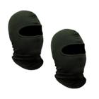 Par Touca Capuz Balaclava Ninja Verde Motoboy Paintball Frio