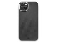 Para iPhone 14 Plus 14plus + Capa capinha case fibra Carbono Kevlar Fina e leve Premium Borda Metalica proteção Camera luxo