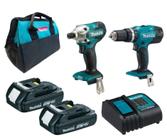 Parafusadeira 18V Makita A Bateria + Chave De Impacto 18V