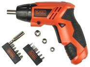 Parafusadeira Black&Decker KC4815K a Bateria - 4,8V 1/4 200rpm