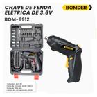 Parafusadeira Chave Fenda Elétrica 47 Pçs Bateria Recarregável S/fio 3.6v Maleta