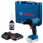 Parafusadeira/Furad 18V Gsb183 Bosch + 1 Bat + Trava Rosca