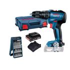 Parafusadeira Furad Impct Bosch Gsb18V-50 Brush 1Bat + Bits