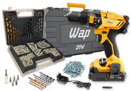 Parafusadeira Furadeira Impacto 21v K21 Wap + Kit 300 Peças