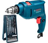 Parafusadeira Furadeira Impacto Bosch Gsb 450 Re Kit 15 Peças X Line 110v