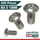 Parafuso allen c. abaulada m4 x 10mm geomet a - 300pçs