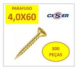 Parafuso Chipboard 4,5x60 Cabeça Chata P/ Madeira 300 Un